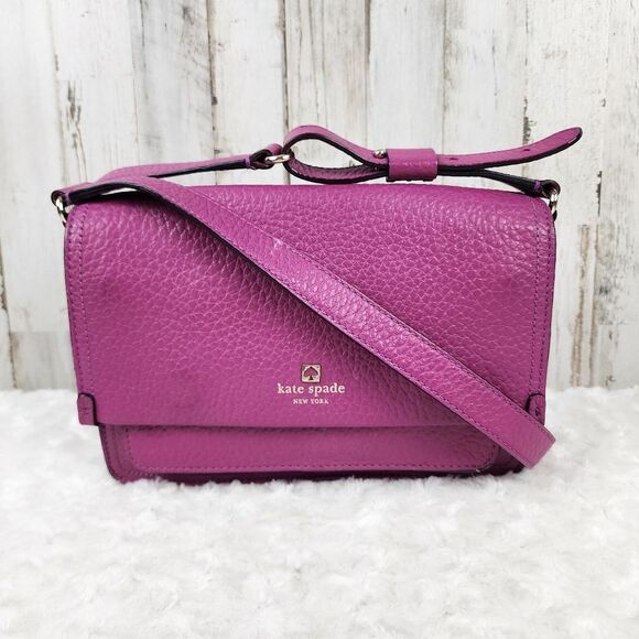 Kate Spade New York Leather Crossbody Bag Pink Fushsia - Picture 1 of 11